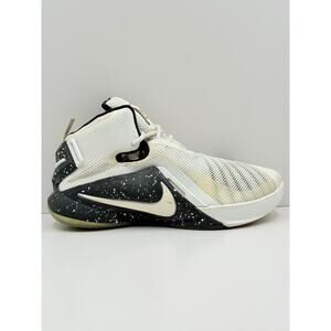Nike Lebron Soldier 9 Mens Size 8.5 White Black Basketball Shoes 74940-110